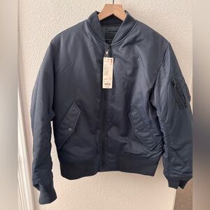 Uniqlo Navy Blue Bomber Jacket
